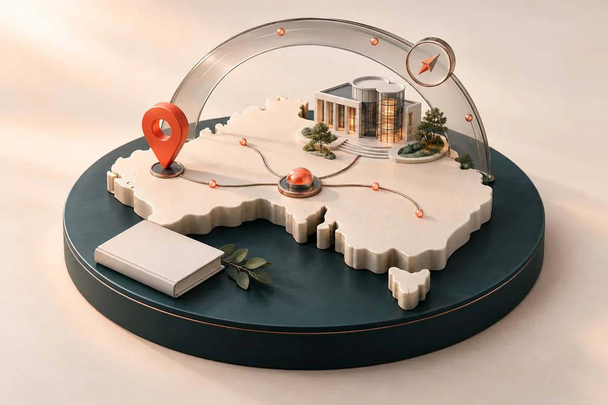Minh họa OzDreams: bản đồ Úc, sách và điểm đến giáo dục